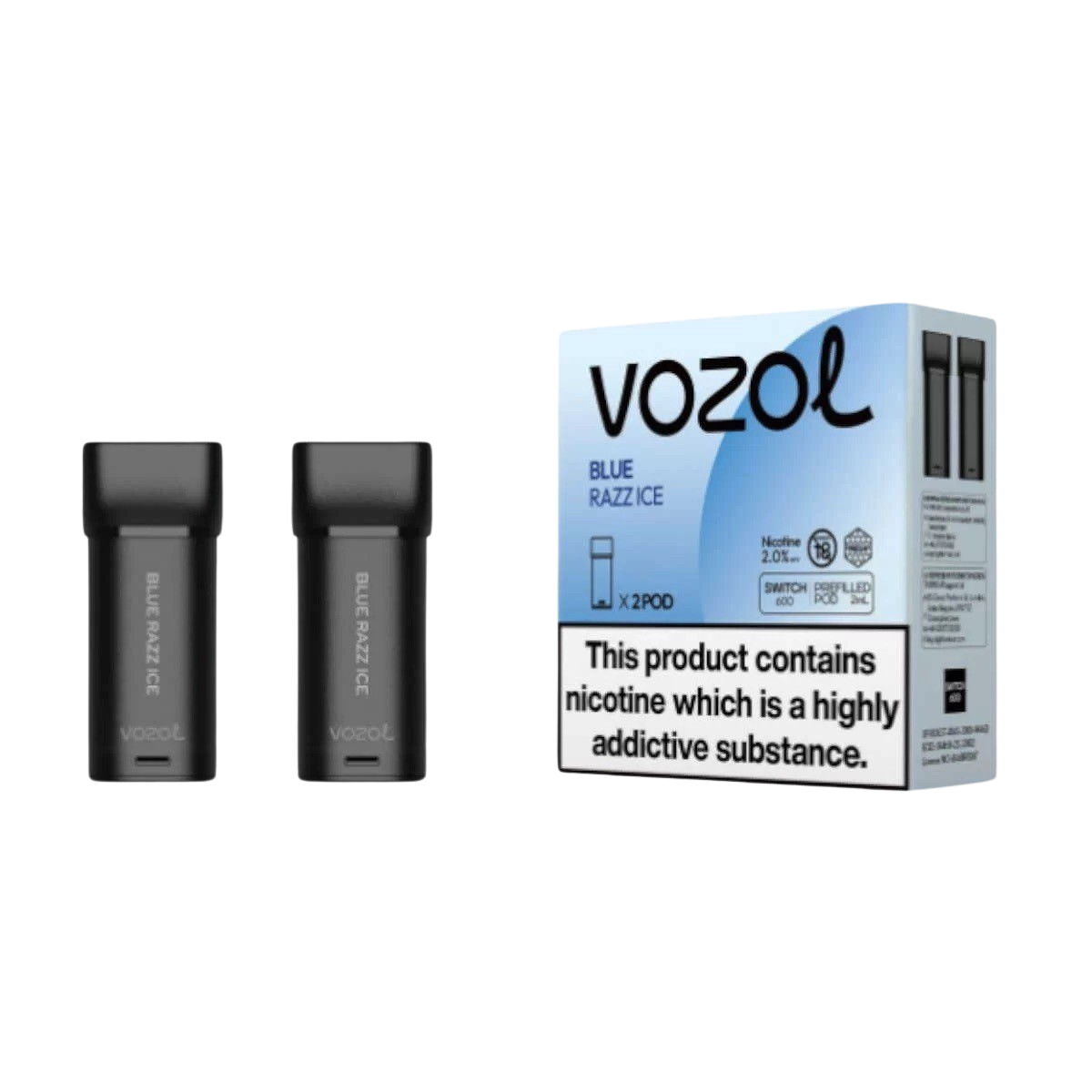 VOZOL SWITCH 600 2er Pod - Blue Razz Ice