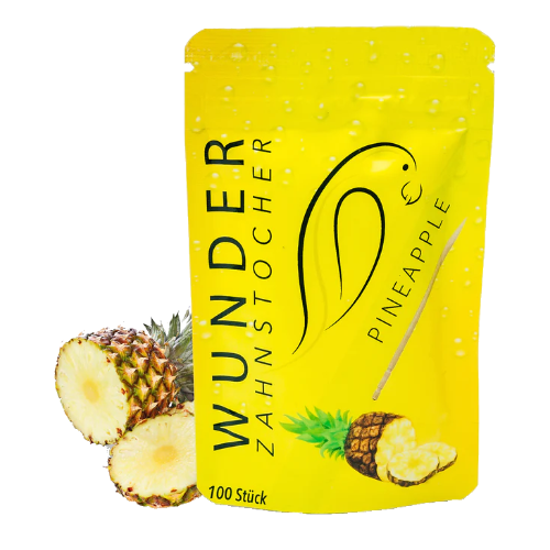 Cure-dents Wunder au goût de gel, Ananas Refill Pack 100 pcs.